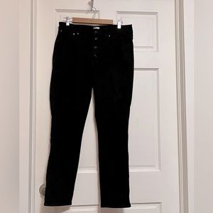 J Crew Vintage Straight Button Fly Black Jeans